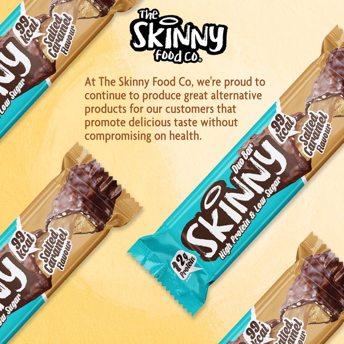 The Skinny Food Co Skinny Bar 12x60g Salted Caramel - Sports Nutrition at MySupplementShop by The Skinny Food Co