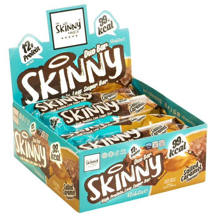 The Skinny Food Co Skinny Bar 12x60g Salted Caramel