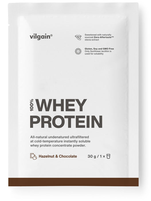 Vilgain Whey Protein 30g - Pure Dutch Whey with Natural Stevia Sweetener