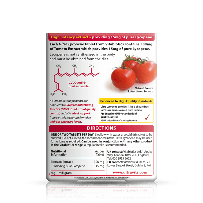 Vitabiotics Ultra Lycopene 10mg 30 Tablets