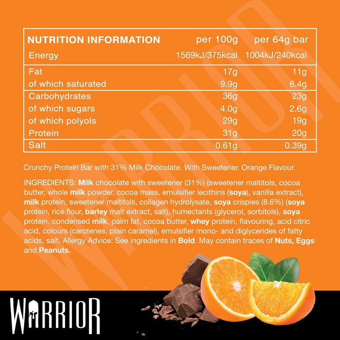 Warrior Crunch Bar 12 bars - Protein Bars at MySupplementShop by Warrior