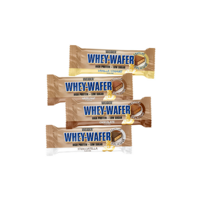 Weider Nutrition Whey Wafer Bar 12 x 35g - Stracciatella - Sports Nutrition at MySupplementShop by Weider