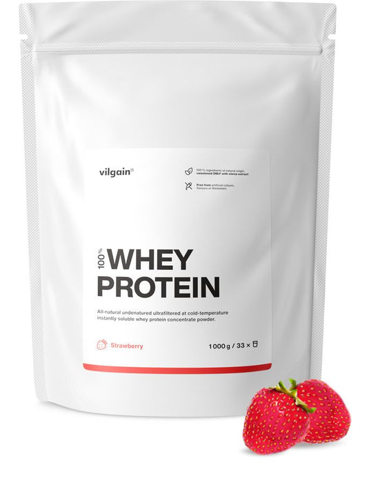 Vilgain Whey Protein 1000g - Pure Dutch Whey with Natural Stevia Sweetener