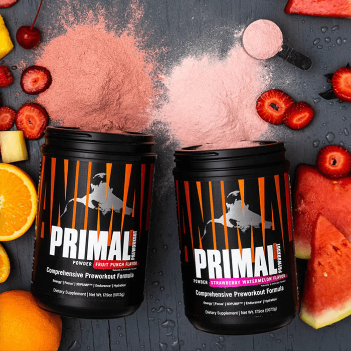 Animal Primal Preworkout-Pulver, Erdbeer-Wassermelone – 507 g