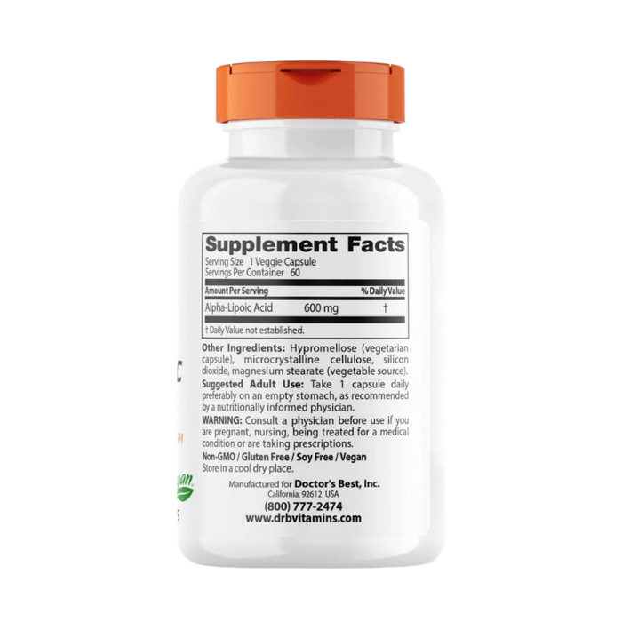 Doctor's Best Alpha-Liponsäure, 600 mg – 60 Kapseln