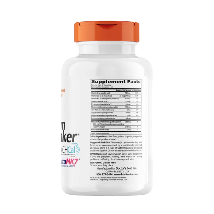 Doctor's Best Calcium Bone Maker Complex mit MCHCal – 180 Kapseln