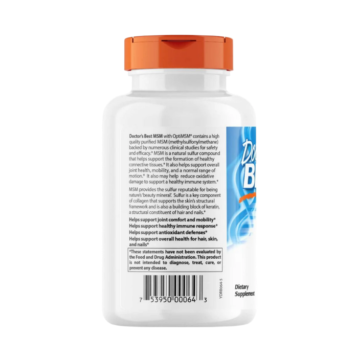 Doctor's Best MSM with OptiMSM 1,000 mg 180 Capsules