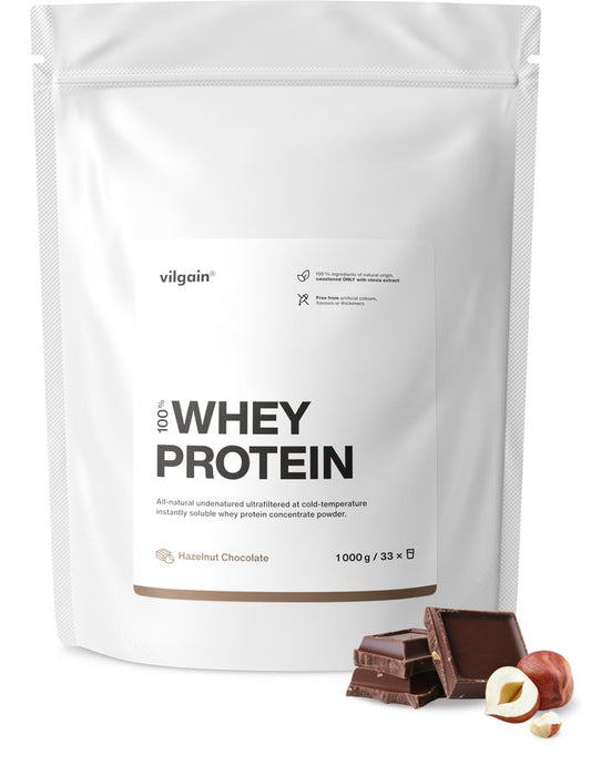 Vilgain Whey Protein 1000g - Pure Dutch Whey with Natural Stevia Sweetener