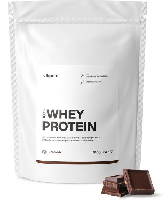 Vilgain Whey Protein 1000g - Pure Dutch Whey with Natural Stevia Sweetener