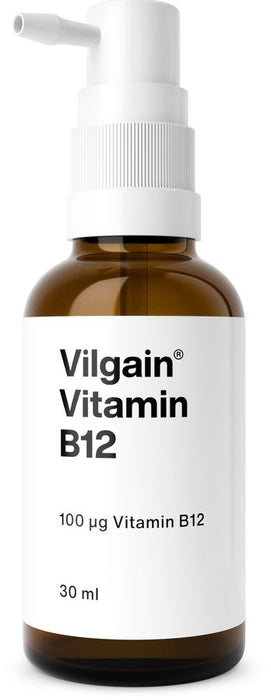 Vilgain Vitamin B12 30ml – Highly Absorbable Liquid Spray for Nervous System Support