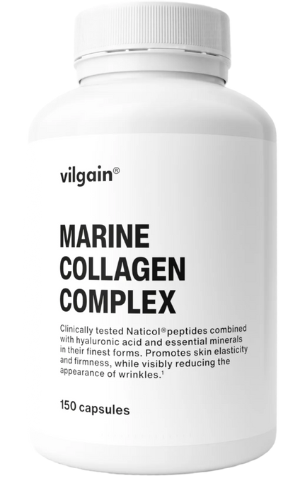 Vilgain Marine Collagen Complex 150 Caps – Rejuvenate Skin, Hair & Nails with Premium Naticol® Collagen