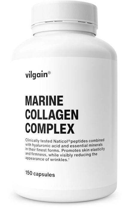 Vilgain Marine Collagen Complex 150 Caps – Rejuvenate Skin, Hair & Nails with Premium Naticol® Collagen