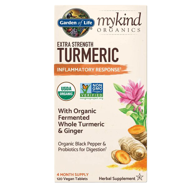 Garden of Life Mykind Organics Extra Strength Kurkuma – 120 vegane Tabs