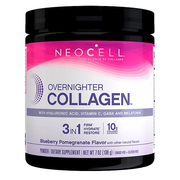 NeoCell Overnighter Collagen, Blueberry Pomegranate - 198g