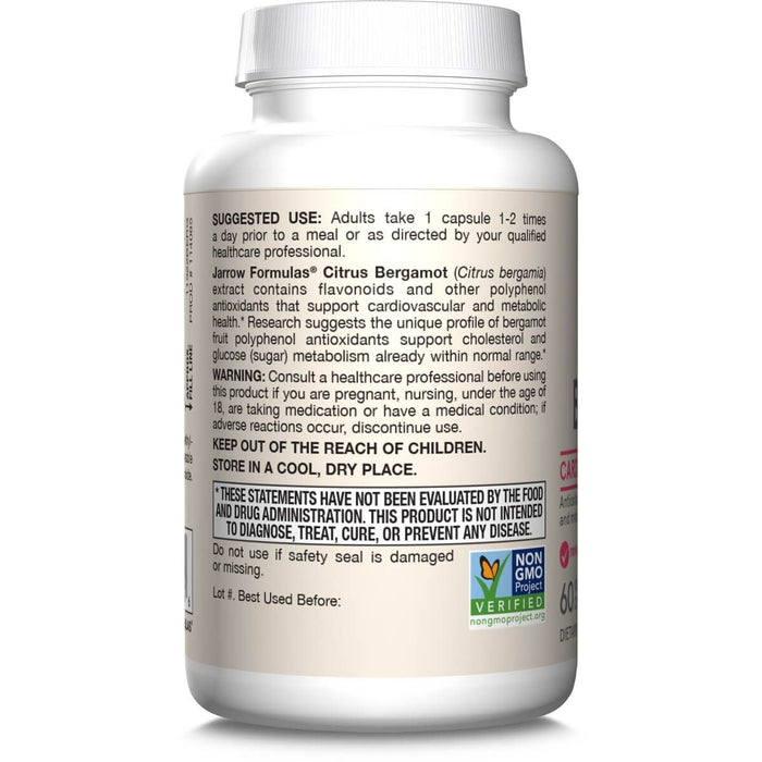 Jarrow Formulas Citrus Bergamot 500mg 60 Veggie Capsules - Special Formula at MySupplementShop by Jarrow Formulas