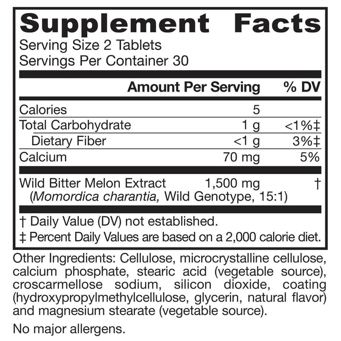 Jarrow Formulas Wild Bitter Melon Extract 60 Tablets - Special Formula at MySupplementShop by Jarrow Formulas