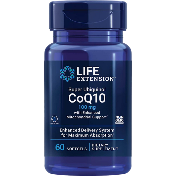Life Extension Super Ubiquinol CoQ10 mit verbesserter mitochondrialer Unterstützung, 100 mg – 60 Kapseln