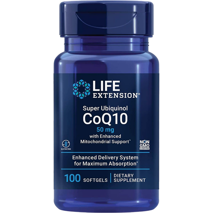 Life Extension Super Ubiquinol CoQ10 mit verbesserter mitochondrialer Unterstützung, 50 mg – 100 Kapseln