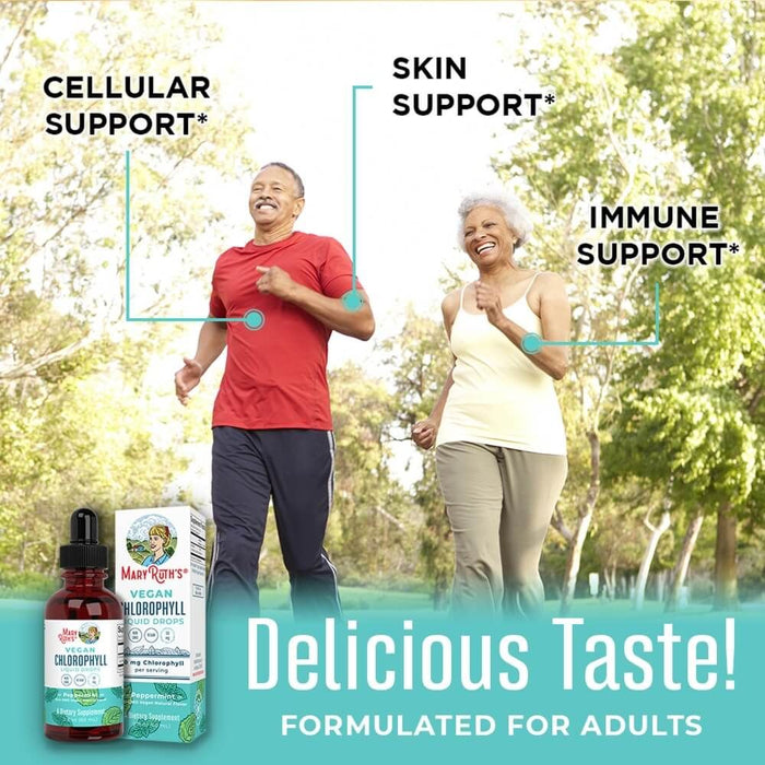 MaryRuth Organics Vegan Chlorophyll Liquid Drops 50mg (Peppermint)  60 ml. - Health and Wellbeing at MySupplementShop by MaryRuth Organics