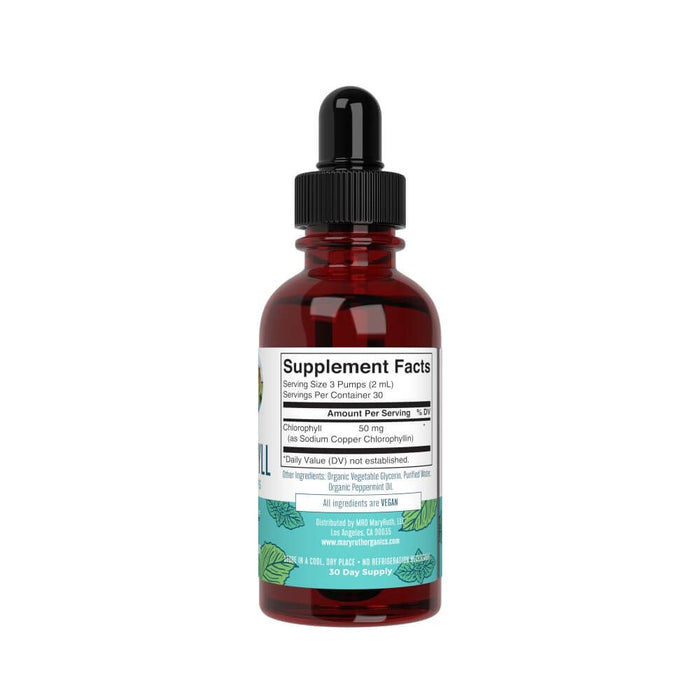 MaryRuth Organics Vegan Chlorophyll Liquid Drops 50mg (Peppermint)  60 ml. - Health and Wellbeing at MySupplementShop by MaryRuth Organics