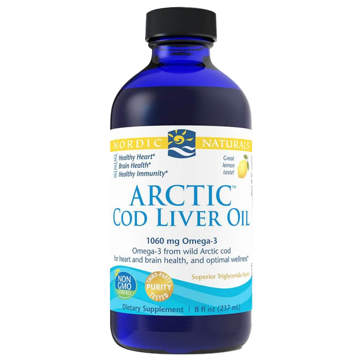 Nordic Naturals Arctic Dorschleberöl, 1060 mg Zitrone – 237 ml.