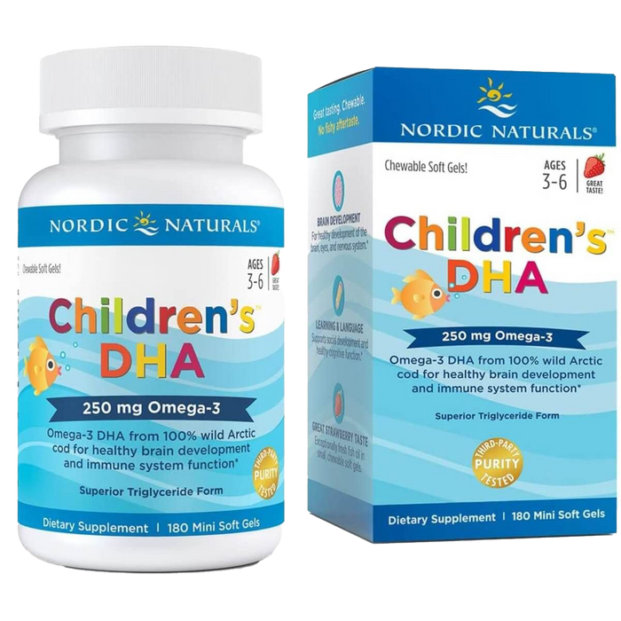 Nordic Naturals Children's DHA 250mg Omega-3 180 Mini Softgels (Strawberry)