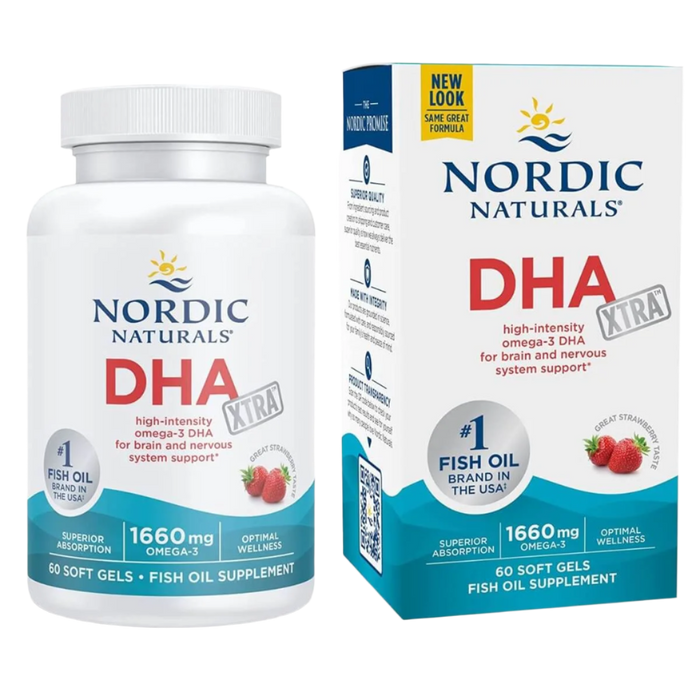 Nordic Naturals DHA Xtra, 1660 mg Erdbeere – 60 Kapseln