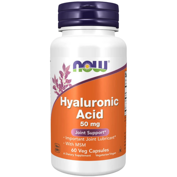 NOW Foods Hyaluronsäure mit MSM, 50 mg – 60 Kapseln