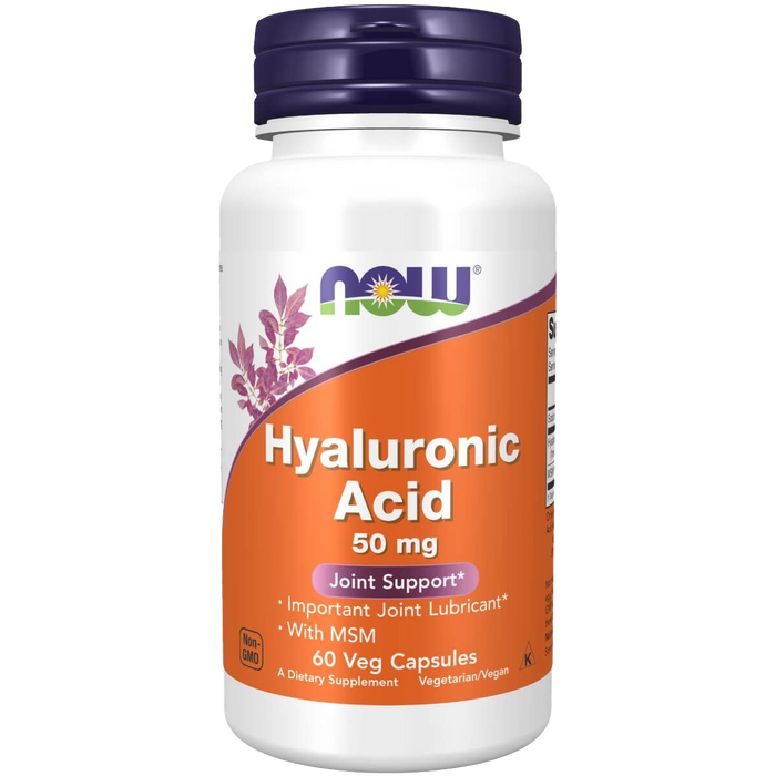 NOW Foods Hyaluronsäure mit MSM, 50 mg – 60 Kapseln