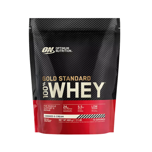 Optimum Nutrition Gold Standard 100% Whey 465g (15 Servings) - Cookies and Cream - Whey Protein at MySupplementShop by Optimum Nutrition