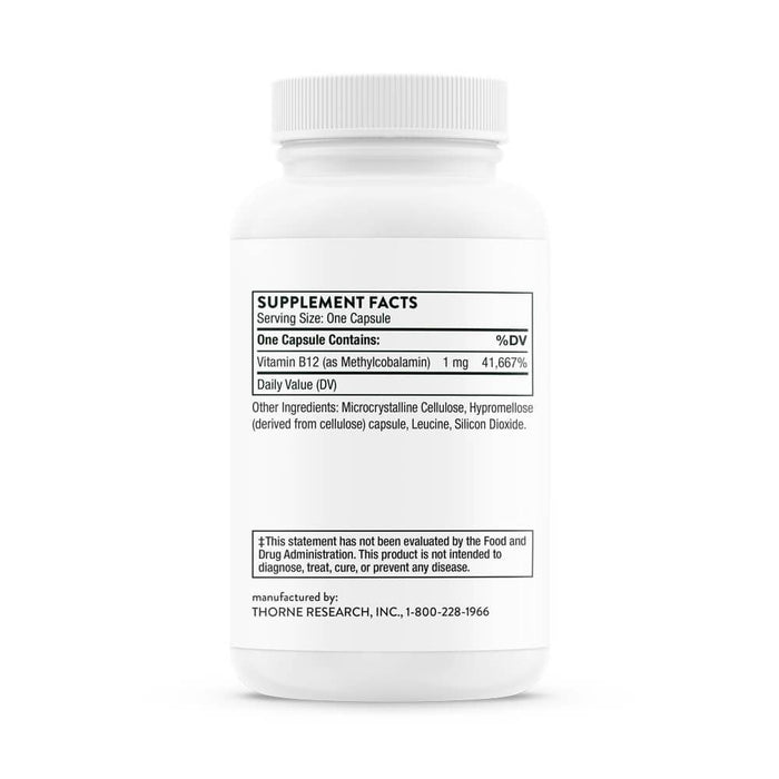 Thorne Research Vitamin B12 60 Capsules - Vitamin at MySupplementShop by Thorne Research