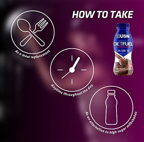 USN Diet Fuel Ultralean Ready to Drink High Protein Shake 8 x 310ml - Sports Nutrition at MySupplementShop by USN