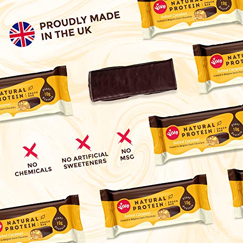 Vive Natural Vegan High Protein Bar - High Protein 100% Natural (Salted Caramel) - Sports Nutrition at MySupplementShop by Vive