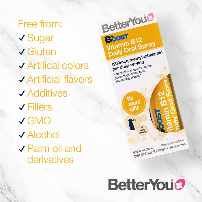 BetterYou Boost Daily Vitamins B12 Oral spray 25ml - Vitamins & Minerals at MySupplementShop by BetterYou