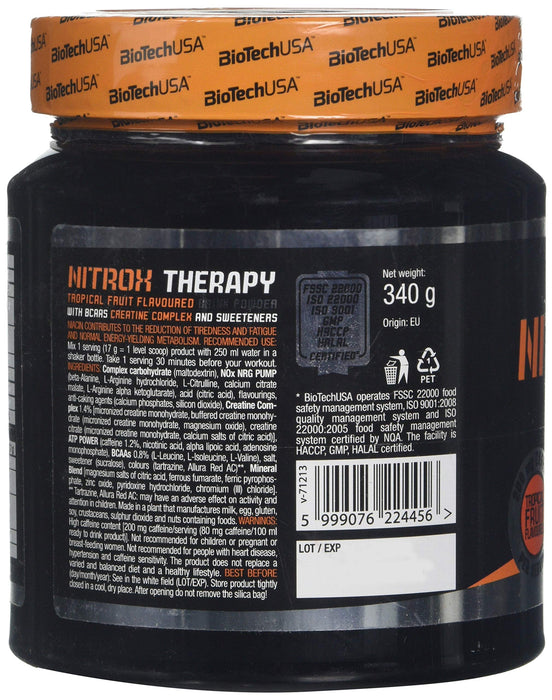 BioTechUSA Nitrox Therapy, Tropical Fruit - 340 grams - Sports Nutrition at MySupplementShop by BioTechUSA