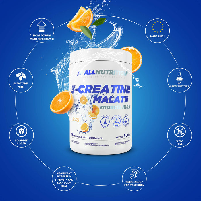 Allnutrition 3-Creatine Malate, Orange 500g - Creatine Powder at MySupplementShop by Allnutrition