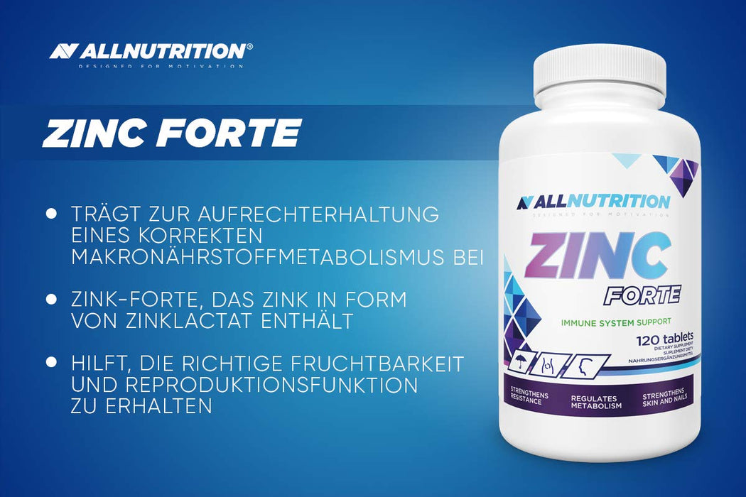 Allnutrition Zinc Forte - 120 tabs - Vitamins & Minerals at MySupplementShop by Allnutrition