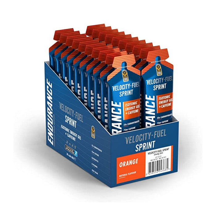 Applied Nutrition Endurance Velocity Sprint Gel 20 x 60ml Orange - Sports & Nutrition at MySupplementShop by Applied Nutrition