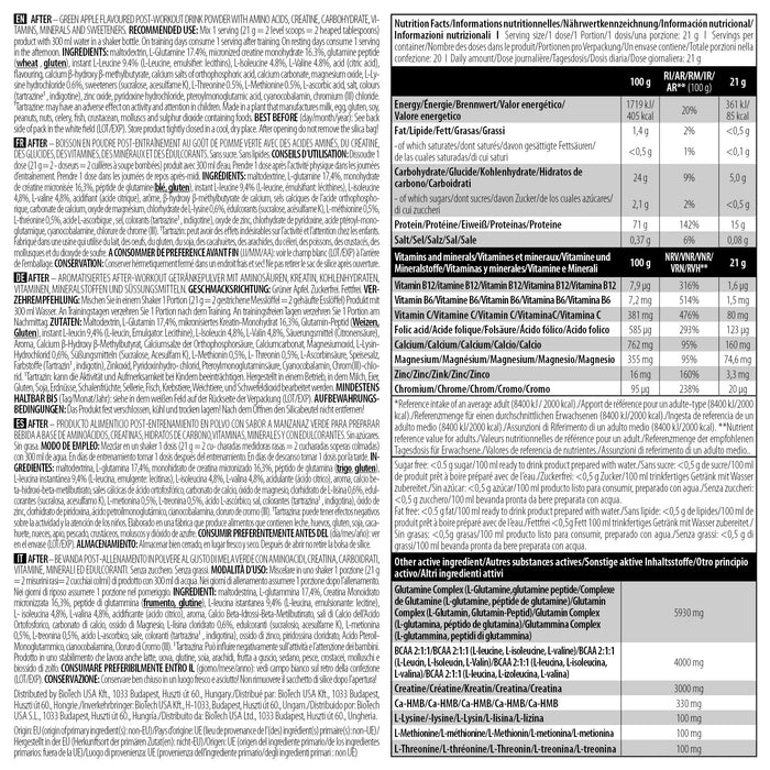 BioTechUSA After, Green Apple - 420 grams - Pre & Post Workout at MySupplementShop by BioTechUSA