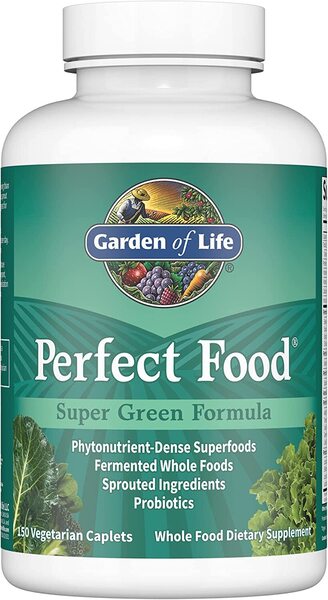 Garden of Life Perfect Food Super Green Formula - 150 vegetarian caplets - Health and Wellbeing at MySupplementShop by Garden of Life