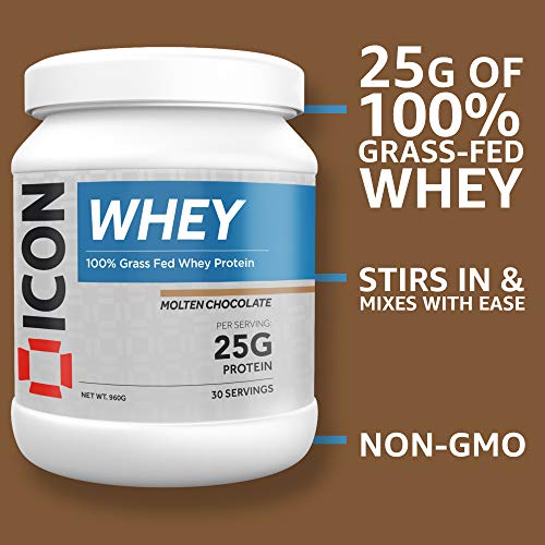 ICON Nutrition Whey Protein Powder 960g 30 Servings - Molten Chocolate - Sports Nutrition at MySupplementShop by ICON Nutrition