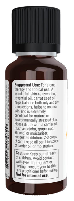 NOW Foods Essential Oil, Carrot Seed Oil - 30 ml. - Health and Wellbeing at MySupplementShop by NOW Foods