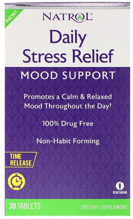 Natrol Daily Stress Relief - 30 tabs - Sports Supplements at MySupplementShop by Natrol