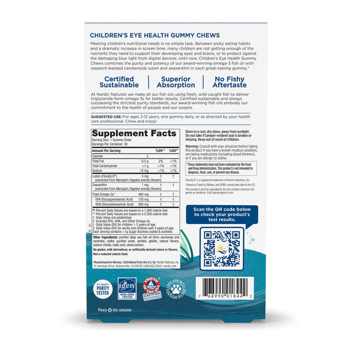 Nordic Naturals Children's Eye Health, Strawberry Lemonade - 30 Gummies - Vitamins & Minerals at MySupplementShop by Nordic Naturals