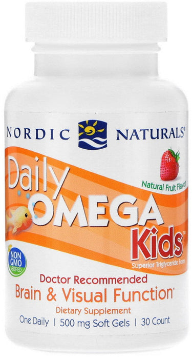 Nordic Naturals Daily Omega Kids, Natural Fruit Flavor - 30 softgels - Health and Wellbeing at MySupplementShop by Nordic Naturals