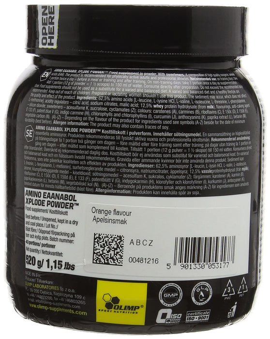 Olimp Nutrition Amino EAA Xplode, Orange - 520 grams - Amino Acids and BCAAs at MySupplementShop by Olimp Nutrition