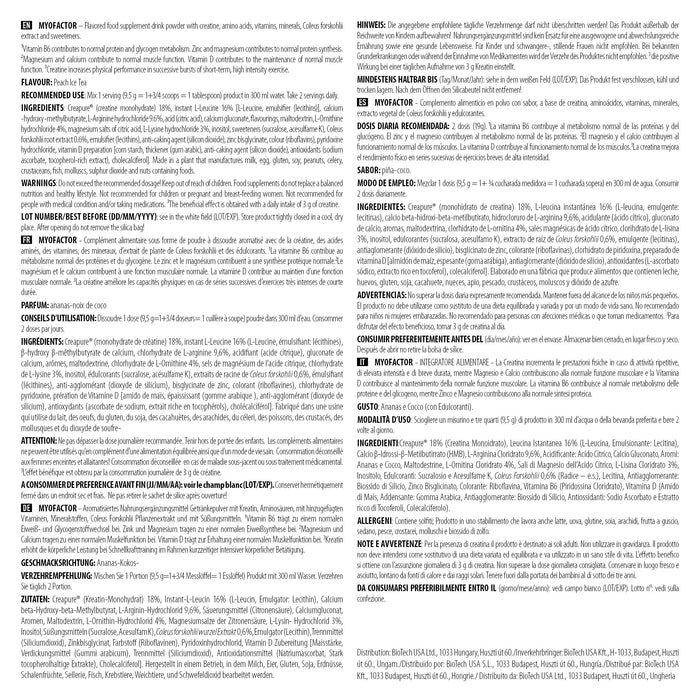 SciTec MyoFactor, Peach Ice Tea - 285 grams - Creatine Supplements at MySupplementShop by SciTec