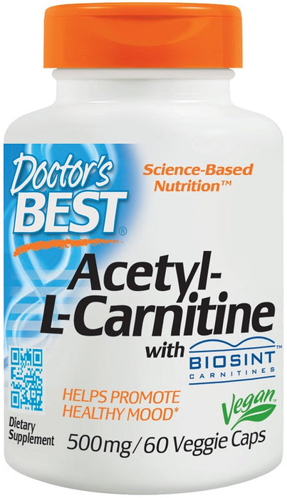Doctor's Best Acetyl L-Carnitine with Biosint Carnitines, 500mg - 60 vcaps - Health and Wellbeing at MySupplementShop by Doctor's Best